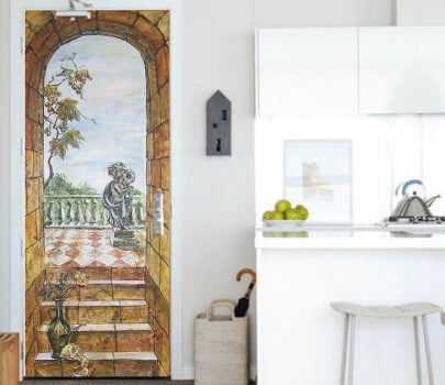 Xenia Michaelsen, dekorum.dk, vægmaleri giver samtale i køkkenet