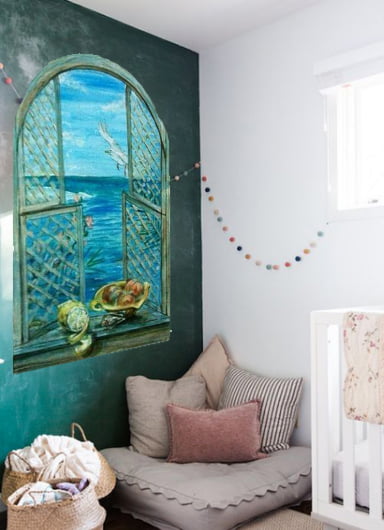 Vægmaleri til hjemmet – Xenia Michaelsen, dekorum.dk, kan forbedre din bolig med en havudsigt
